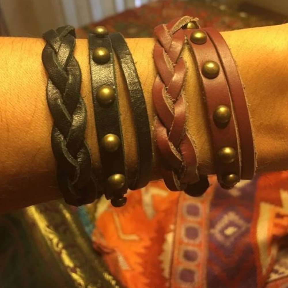 📿💥Braided Genuine Leather Wrap Bracelets